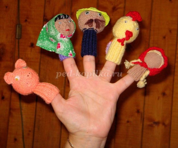 Как связать пальчиковые куклы детскими руками: часть 1