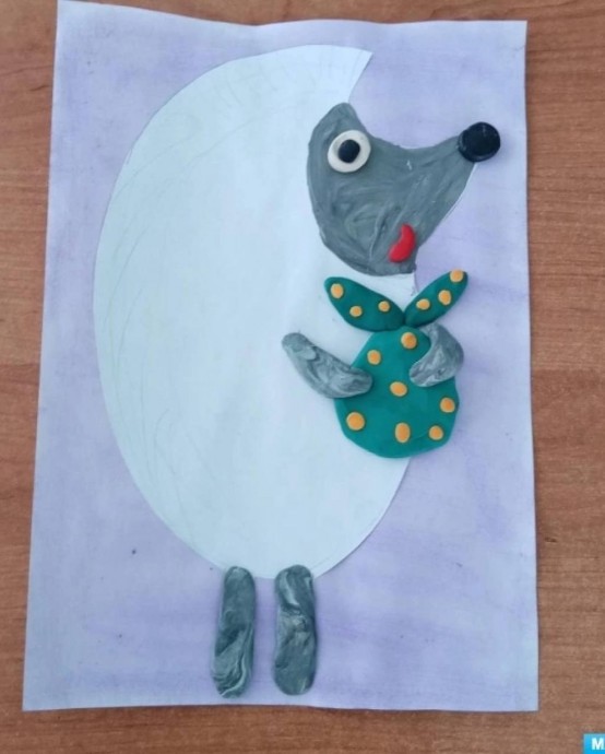 ​Осенний ежик с колосками