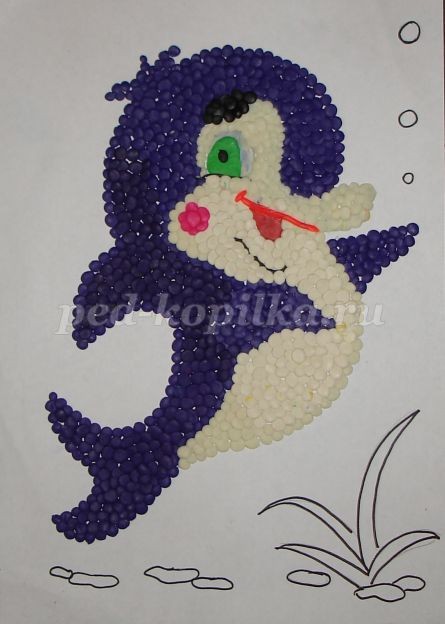 ​Пластинография: дельфин, часть 2