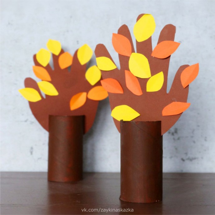 Деревья из ладошек Деревья из ладошек