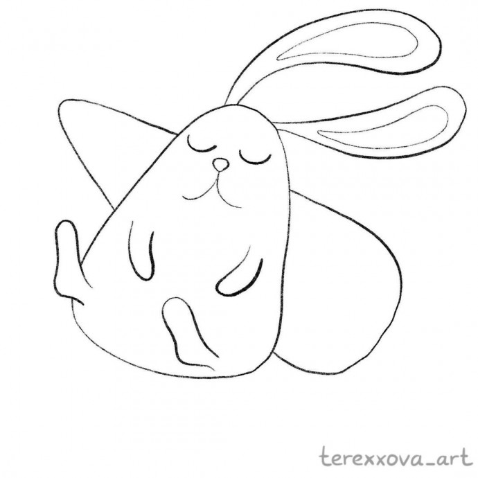 ​Кролик на отдыхе