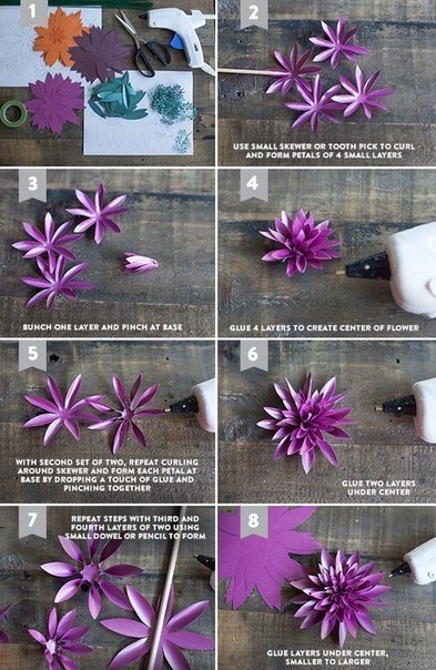 Гeоргины из бумaги Гeоргины из бумaги