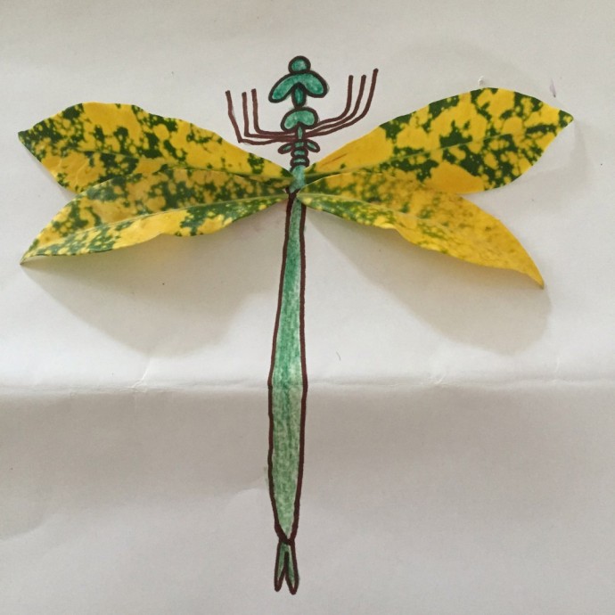 ​Насекомые из листьев: идеи для детского творчества из природных материалов