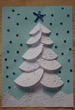 Новогодняя открытка из кружочков