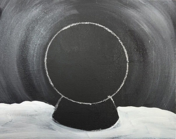 Рисуем снежный зимний шар