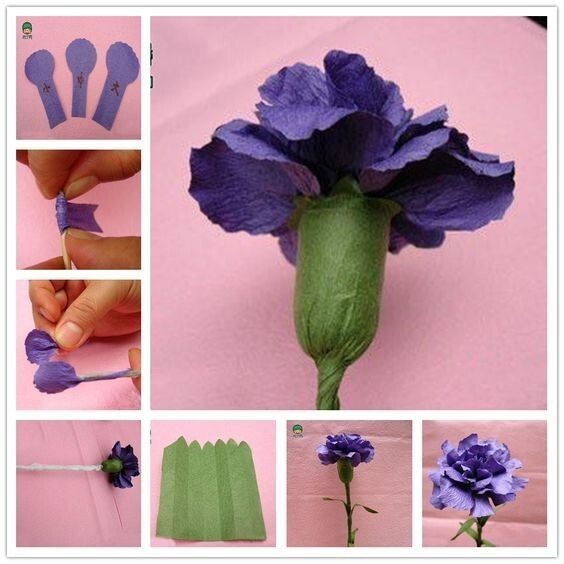 Создаём с детьми цветы из бумаги