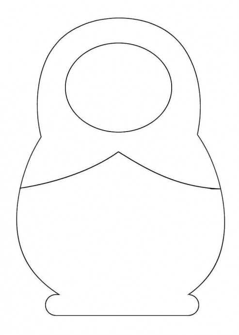 Аппликация из пластилина "Матрёшка"