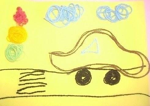 Аппликации с помощью ниток Аппликации с помощью ниток