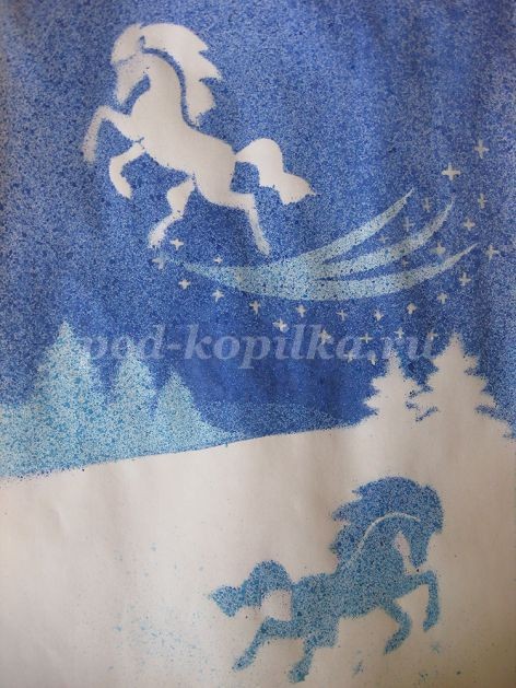 ​Мастер-класс по рисованию: набрызг многослойный "Волшебница зима", часть 2