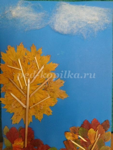 Аппликация из природных материалов: краски природы