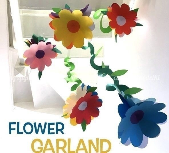 Спиральная цветочная гирлянда