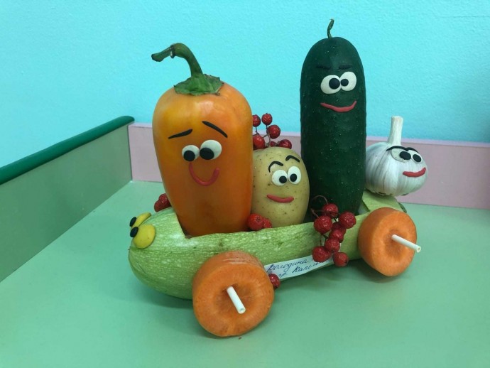 ​Идеи поделок с детьми из овощей и фруктов