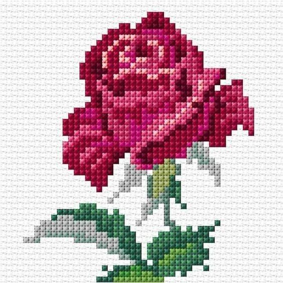 Схемы вышивки цветочков