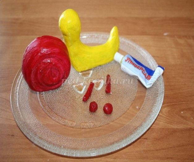 Улитка в технике папье-маше