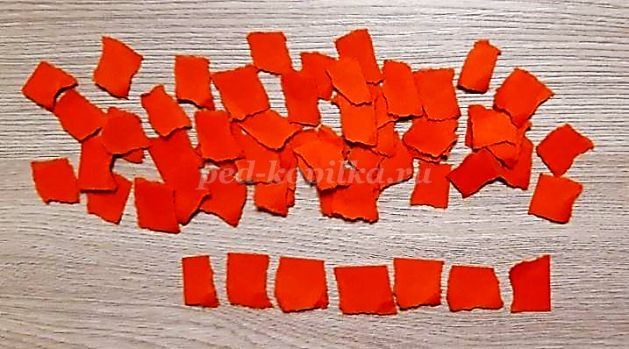 Обрывная аппликация из бумаги "Бабочка"