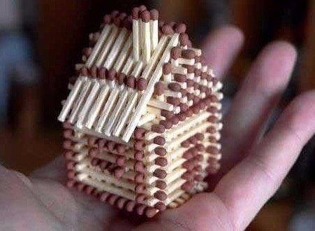 Последовательность сборки спичечного домика Последовательность сборки спичечного домика