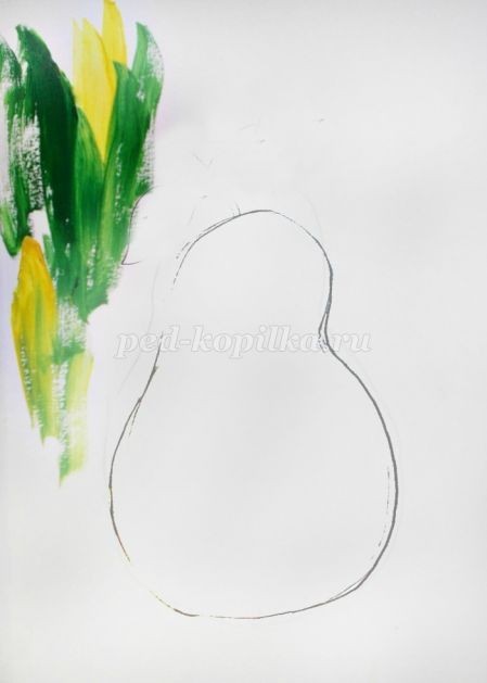 Рисуем грушу гуашью: часть 1 Рисуем грушу гуашью: часть 1