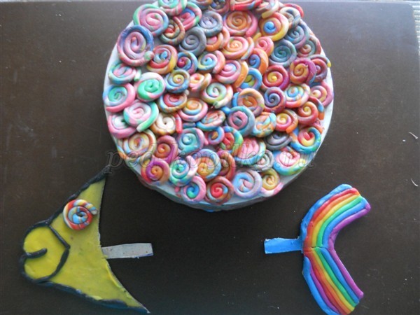 Аппликация из пластилина