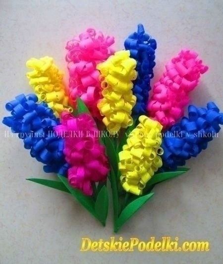 Гиацинты из фетра