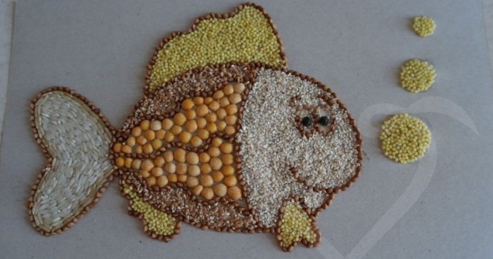 Идеи поделок из круп и семян