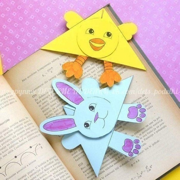 Закладки-уголки зайчик и цыпленок Закладки-уголки зайчик и цыпленок