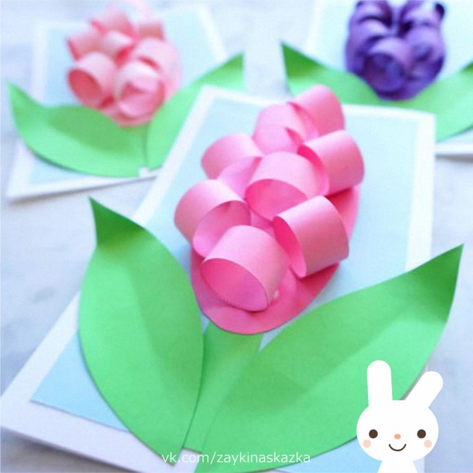 Гиацинты из бумажных полосок Гиацинты из бумажных полосок