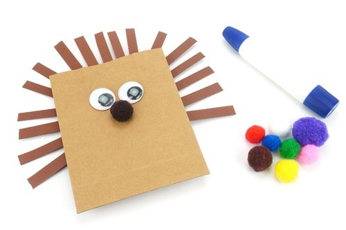 Ёжик из бумажного пакета