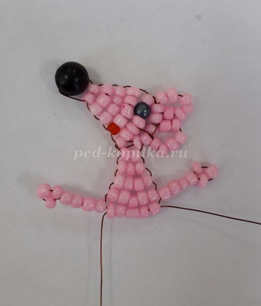 Мышонок из бисера пошагово Мышонок из бисера пошагово