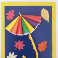​Зонтик из бумажных конусов