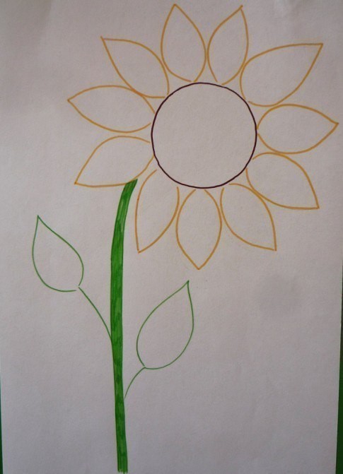 Аппликация "Подсолнух"