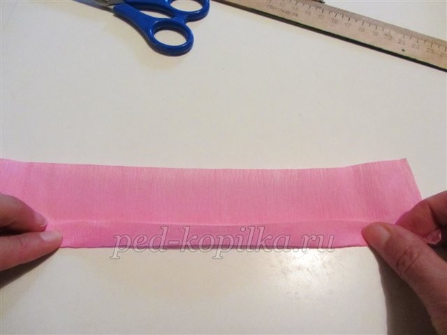 Георгины из гофрированной бумаги: мастер-класс