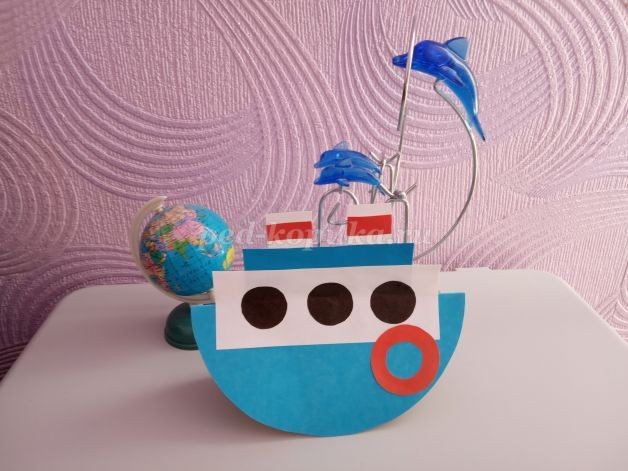 ​Кораблик в подарок папе: часть 2