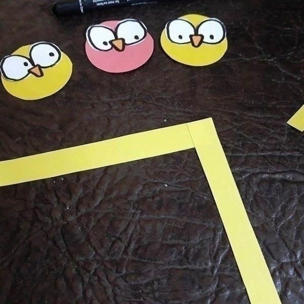 Объёмная аппликация "Птички на проводах"