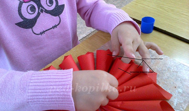 Георгина из кулёчков Георгина из кулёчков