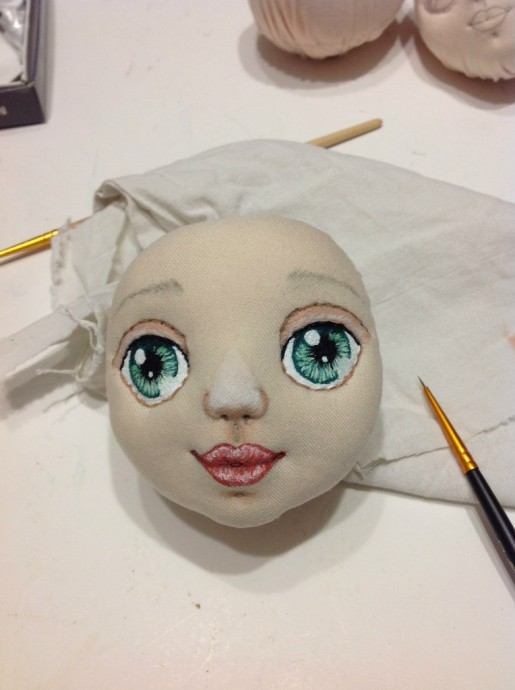 Делаем красивую голову куклы