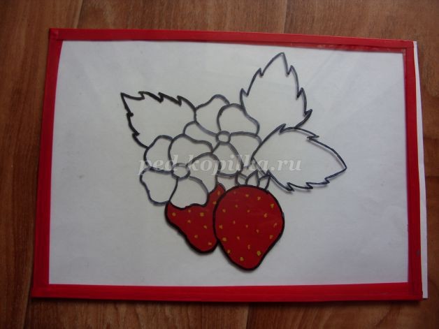 Пластилинография на стекле "Клубника": мастер-класс, часть 2