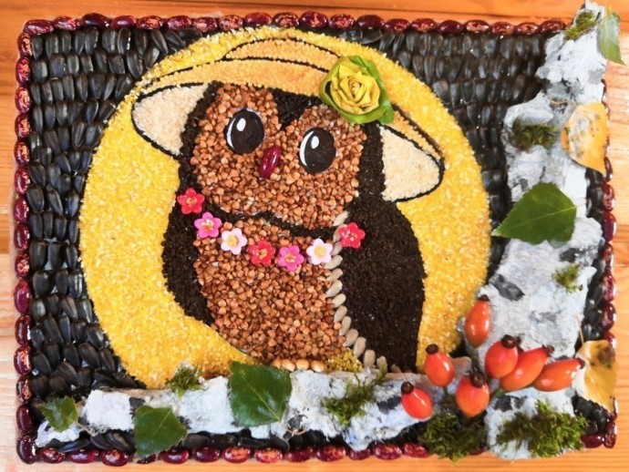 Идеи поделок из круп и семян