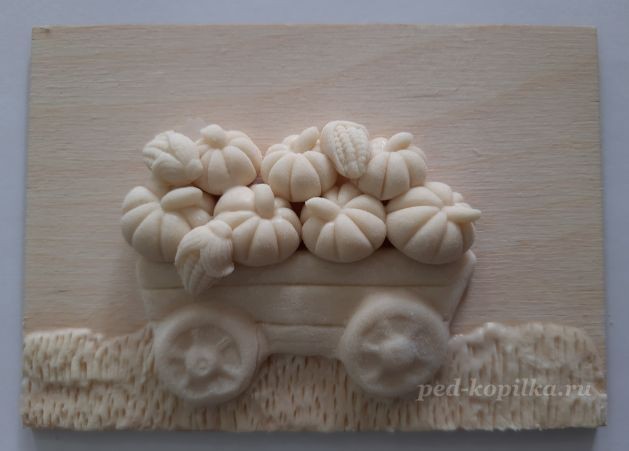 Осеннее панно с тыквами из солёного теста: часть 1 Осеннее панно с тыквами из солёного теста: часть 1