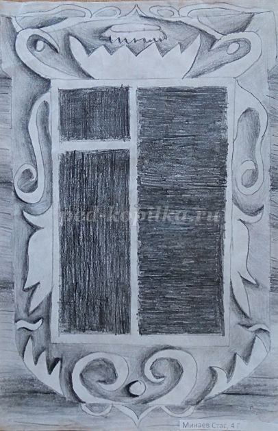 ​Деревянная архитектура на уроках рисования: часть 2