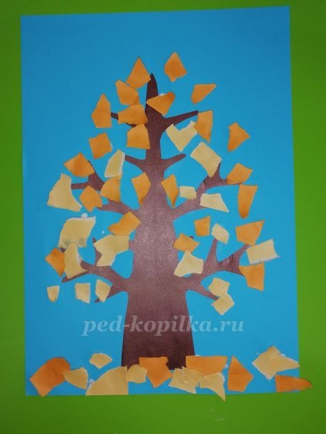 Дерево из цветной бумаги Дерево из цветной бумаги
