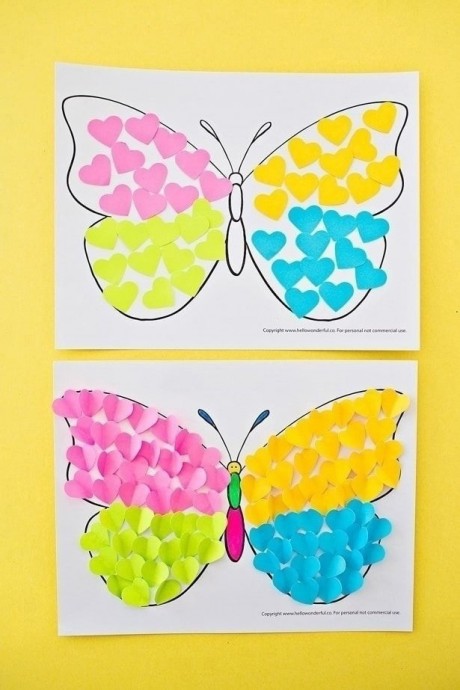 Бабочка с сердечными крыльями