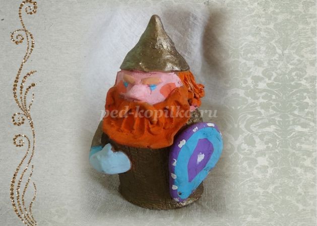 Богатырь из глины детскими руками: часть 2