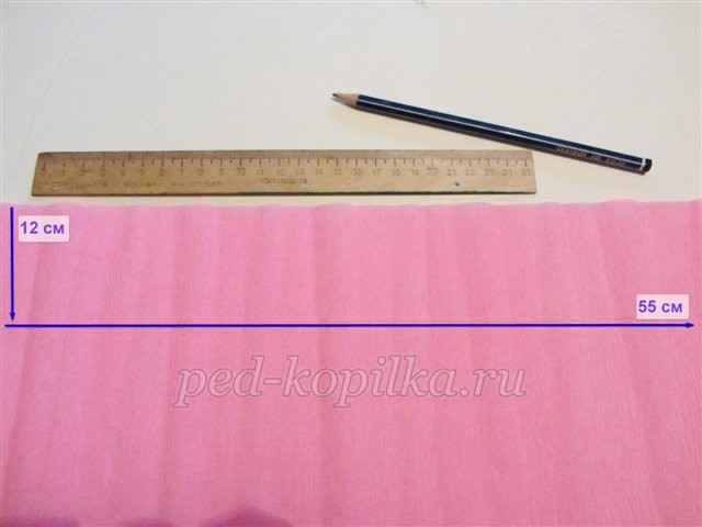 Георгины из гофрированной бумаги