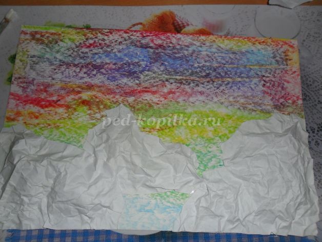 Пингвины и полярное сияние: нетрадиционное рисование, часть 2