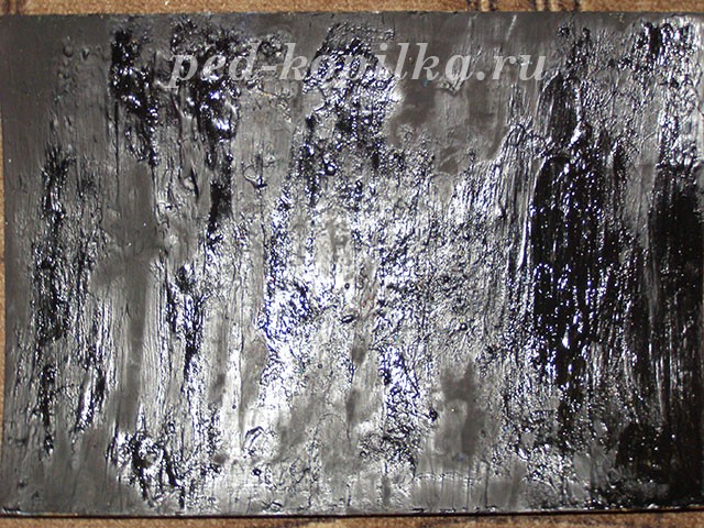 Северное сияние: работа в технике "Граттаж" Северное сияние: работа в технике "Граттаж"