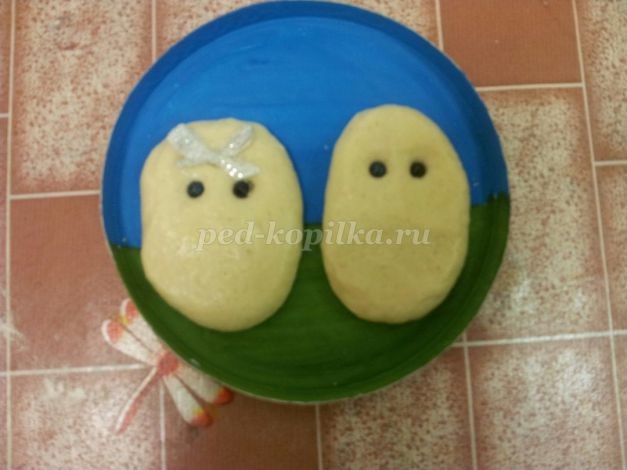 Как сделать цыплят из соленого теста: часть 1