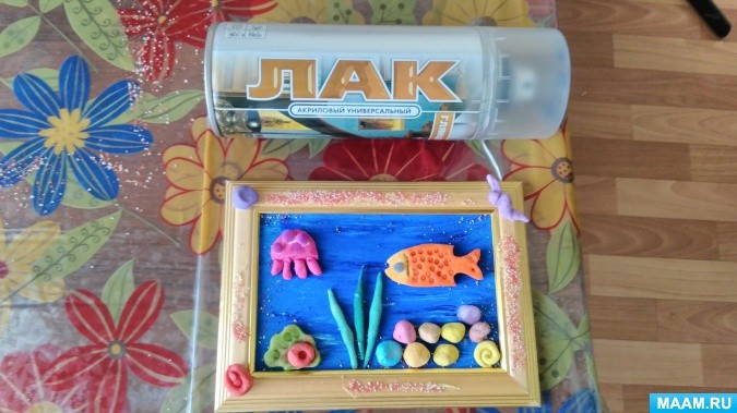 Картина из соленого теста "Мечты о море"