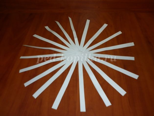 Объёмный Снеговик из бумаги: часть 1