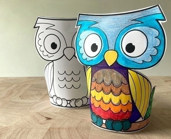 Поделка-раскраска "Совушка"