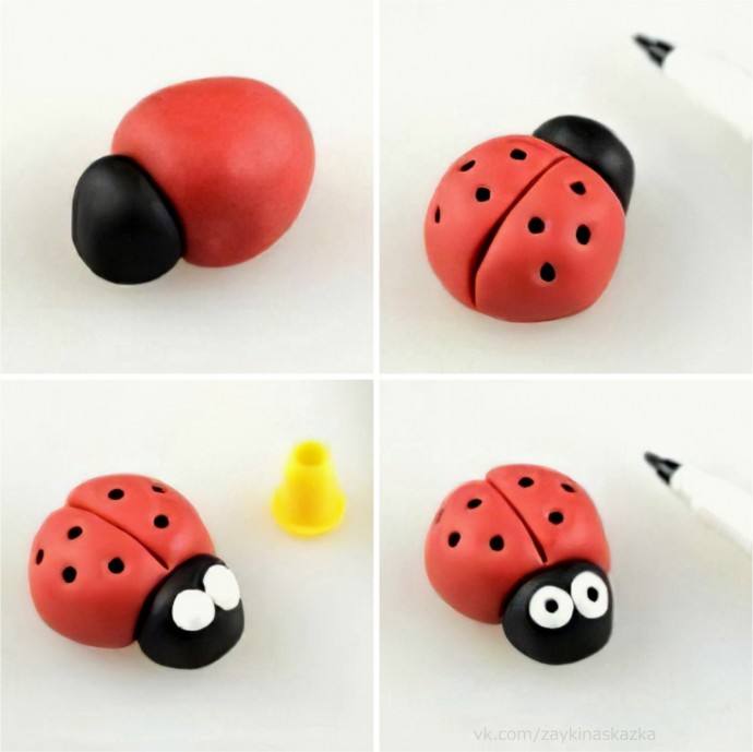 ​Букашки из пластилина